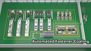 خط طلاء رقمي ذكي، مؤتمت بالكامل: التنظيف، السفع بالخردق، الطلاء، التلبيد